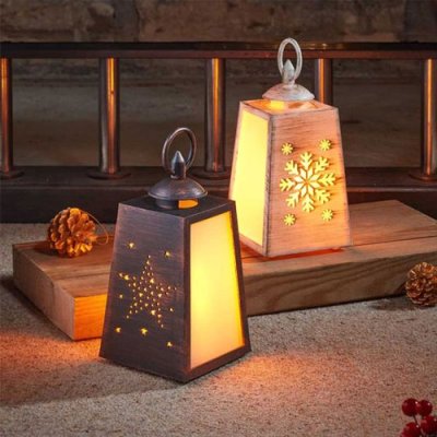 Flickering Festive Lantern - Mixed Case