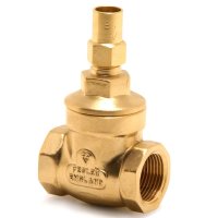 1.1/4" Female-to-Female Brass Gate Valve Lockshield
