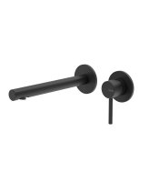 HAKK WALL MOUNTED BASIN MIXER MATT BLACK