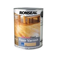 Ronseal Diamond Hard Floor Varnish Clear Satin 5L Tin