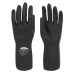 Polyco Maxima 30cm Heavy Duty Flock Lined Natural Rubber Glove, Black