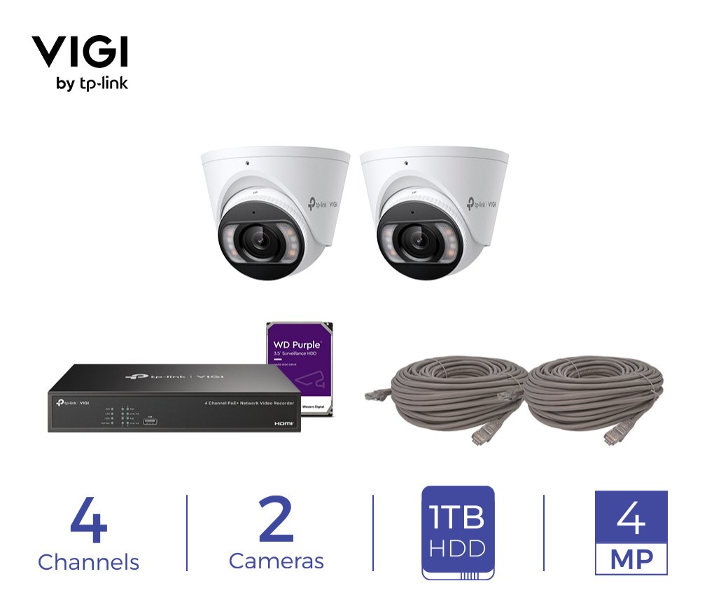 VIGI NVR and cameras in ICP-VIGI-KIT-001-B package