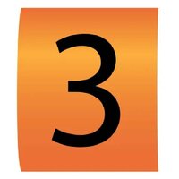 Number 3 Orange Easi-Mark Cable Marker 2.5mm Size B