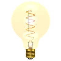 4W LED VINTAGE SOFT COIL VERTICAL FILAMENT GLOBE - ES, AMBER, 2200K