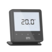 EPH Battery Powered RF Touch Thermostat Black RFRB-TB