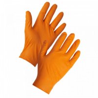 REFLEXX FULL GRIP ORANGE HEAVY DUTY NITRILE GLOVES