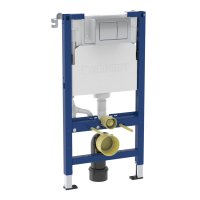 Geberit Alpha 98cmH Frame & Cistern, plus Alpha01 Square Flush Plate 458.037.21.2