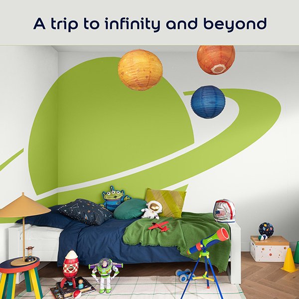 Kids Bedroom painted in Dulux Easycare Toy Story Galactic Grey