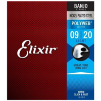 Elixir Polyweb Light Banjo Strings 09/20 (Nickel Plated Steel)