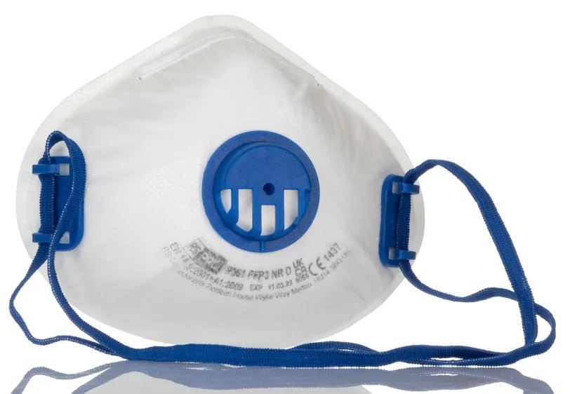 Disposable Valved Respirator FFP3 - White One Size