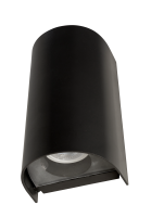 ARCERA GU10 up/down Wall Light, IP65, Double, Black