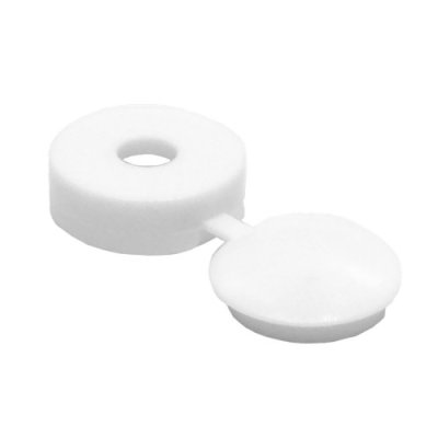 Centurion White Hinged Screw Cover Caps 10-14 Screw 10pk