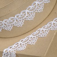 Scalloped Lace White - 35mm x 4.5m