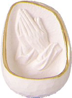 Font - 4 1/2 inch Resin Praying Hands   (3057)