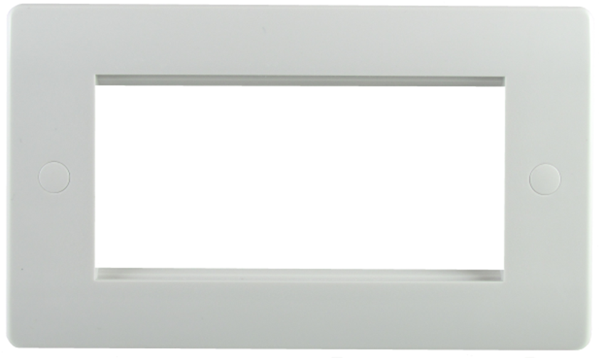 Sline 2G Quad Aperture Euro Mod Plate White SLEP/4