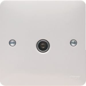 Hager Sollysta 1G TV Socket Female White WMTVF
