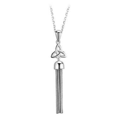silver trinity knot tassel pendant S46737 from Solvar