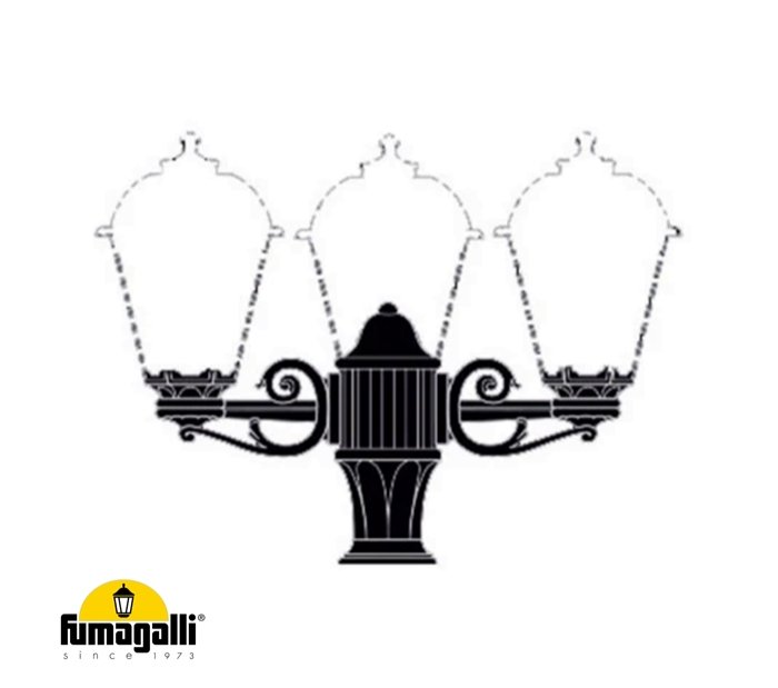 Fumagalli Bisso 3 Head Bracket Black