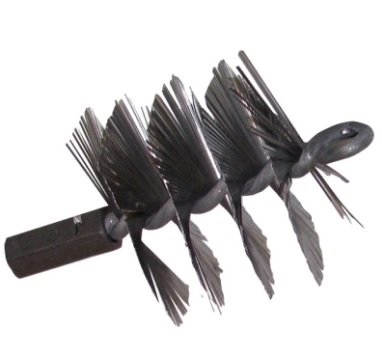 Kanonborstel gehard staal 80x45mm