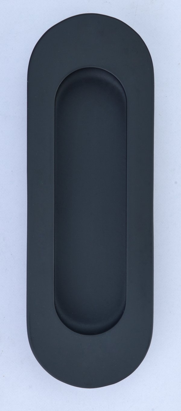 FH0030 Oval Flush Pulls 120 x 40mm Black