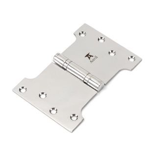 49579 - Polished SS 4 Inch x 4 Inch x 6 Inch Parliament Hinge (Pair)