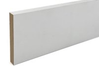 White Primed Plain Square Edge 18 x 94mm x 5.4m Skirting