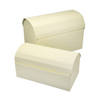 Ivory Silk Chest Box - 380 x 230 x 250