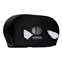 Aquarius Mini Twin Roll Centrefeed Toilet Paper Dispenser, Black