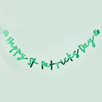 Green 'Happy St Patricks Day' Card Banner 2m