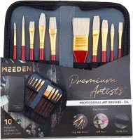 Meeden Oil Brush Set in Zip Case - 10 piece
