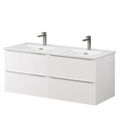 Kara 120cm 2 Drawer Wall Hung Unit & Basin Matt White