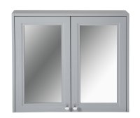 MERRION 900mm MIRROR CABINET SLATE GREY.