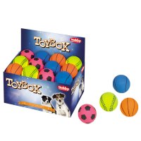 Nobby Foam Rubber Balls Assorted Colours 5.7cm Display Case 24pcs