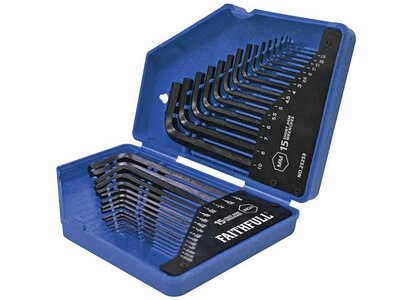 Faithfull Hex Key Set of 30 - mm/AF Mixed