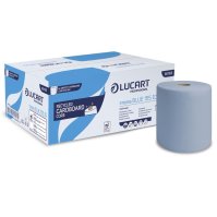 (CARDBOARD CORE) Lucart Identity Strong Roller Towel Blue 155m x 6 rolls