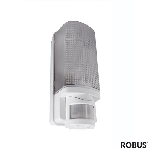 Robus Whitestar IP44 60W Bulkhead PIR White