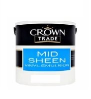CROWN MID SHEEN EMULSION PAINT BRILLIANT WHITE 2.5 LTR