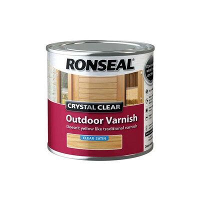 Ronseal Crystal Clear Outdoor Varnish- Satin 250ml