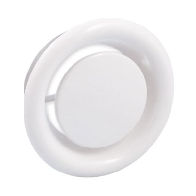 Afzuigmond staal wit &Oslash;100