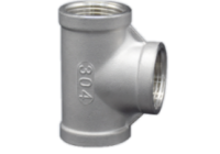 1/8" BSPP 150LB Screwed Equal Tee 316 ISO 4144