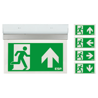 ESP Duceri Emergency Exit Sign 3W LED IP20 All Legends Lithium B