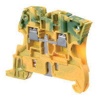 1SNK505150R0000 Entrelec ZS4-PE Screw Clamp Terminal Block - Ground - Green/Yellow ZS4-PE
