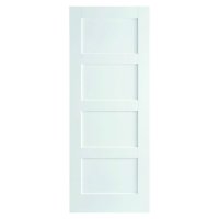 44mm Premium Primed White Shaker 4 Panel