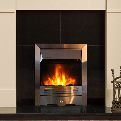 Heat Design 16" Electric Insert Fire Brushed S/S - 1.9kw