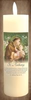 LED Wax Candle/Timer/Saint Anthony  (86570)