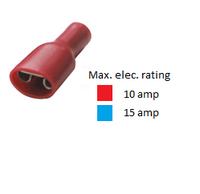 FULLY INSULATED FEMALE PUSH-ON TERMINAL (PACK 100)