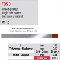 Edenta Diamond Strips Red 30UM 3.75mm Pack of 10 Single Sided
