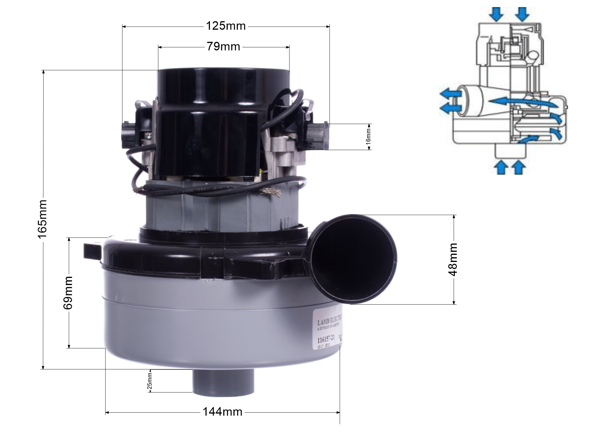 2 Stage Tangential Discharge Motor 5.7 24V