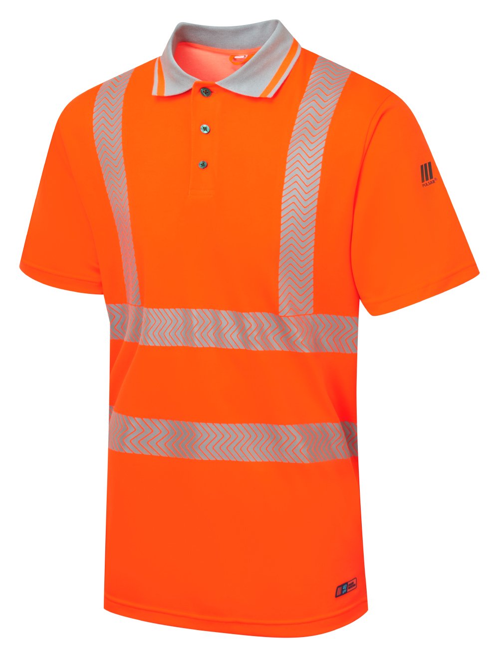PULSAR&reg; LIFE Men's Hi-Vis Short Sleeve Orange Polo Shirt