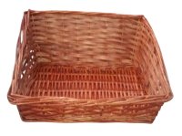 BASKET WICKER RUSTIC HIGH BACK 36X27X17